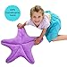 Floor Bloom Starfish Pillow - Floor Pillow or Decorative Pillow in Color Purple - Soft and Cozy Decor for Beach House or Little Mermaid's Bedroom