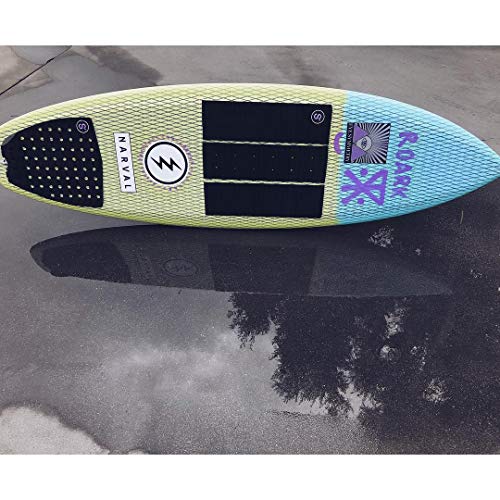 SYMPL Surfboard Traction Pad • 2 Pieces • Maximum Grip, 3M Adhesive for Surfboard, Skimboard, Longboard (Black) - Thumbnail 2