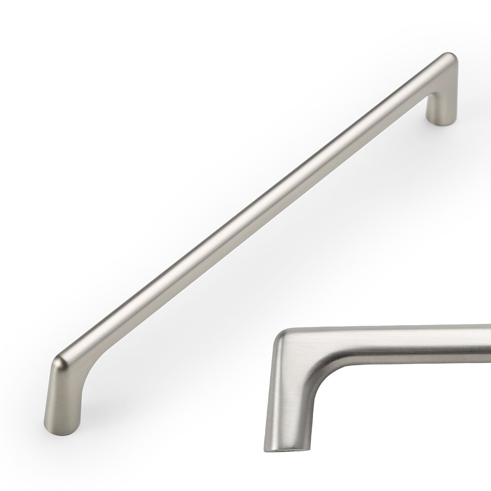 Photo 1 of Amerdeco 10 Pack Brushed Satin Nickel Cabinet Pulls 7.5 Inch(192MM) Hole Centers Kitchen Cabinet Handles Hardware Kitchen Handles for Cabinets Cupboard Handles Drawer Pulls ZH0041