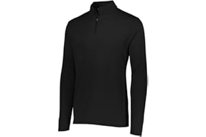 Augusta Activewear Youth Attain 1/4 Zip Pullover, Black, Medium