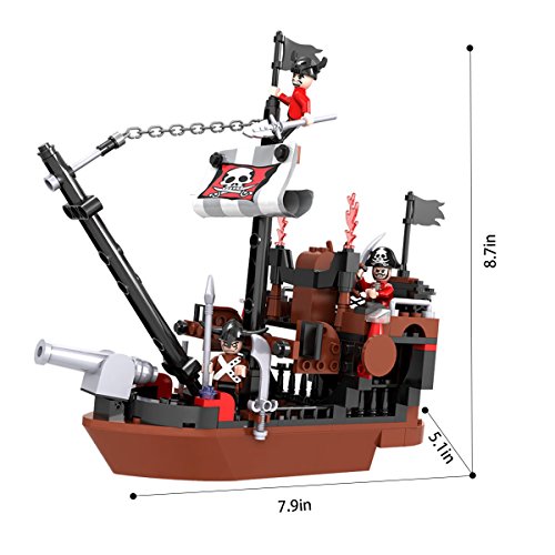 COGO Piratenschiff Bausteine Piratenschiff Spielzeug Bauspielzeug für Piraten Geschenk für Jungen und Mädchen… – Bild 7