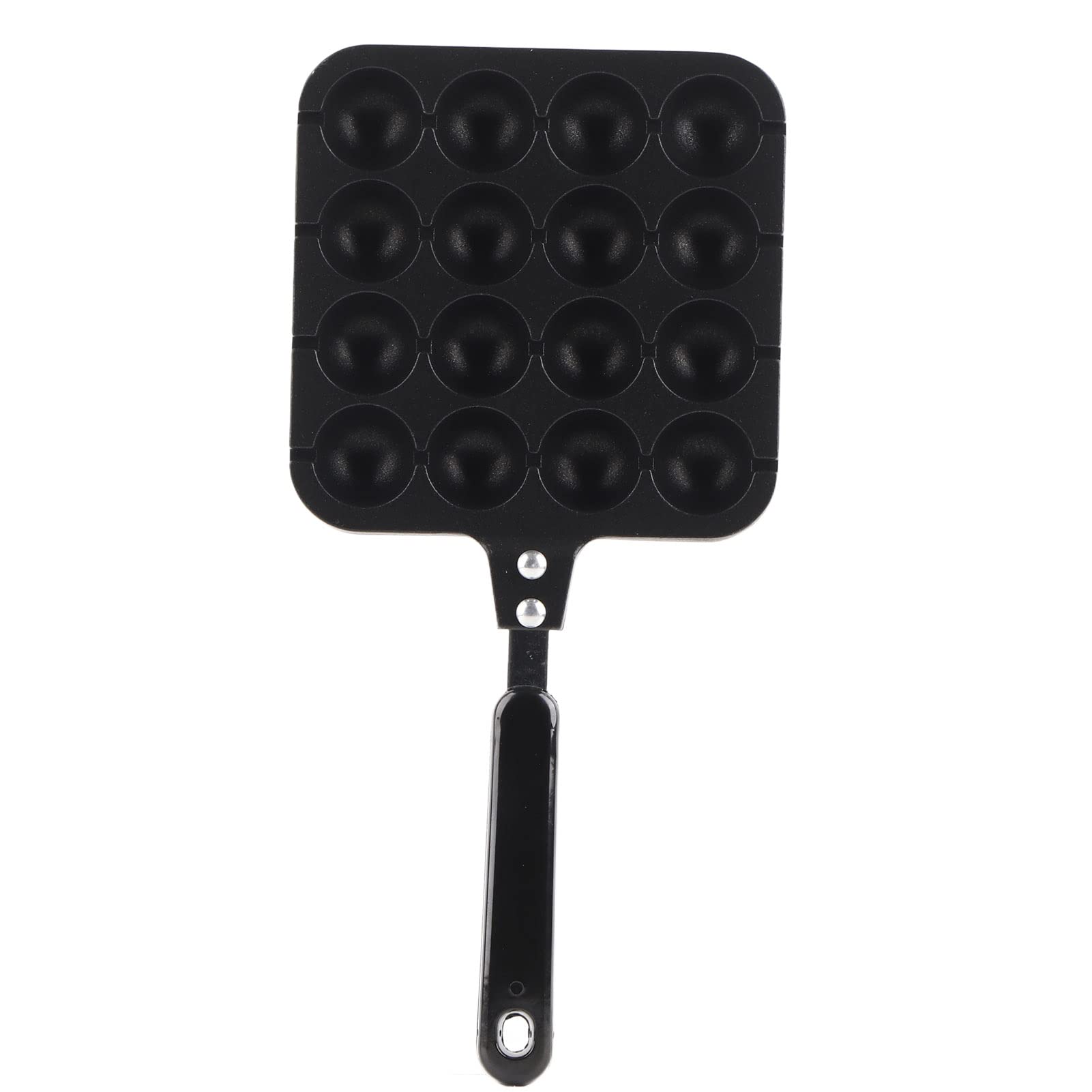 16 Holes Nonstick Octopus Meatballs Pan, Takoyaki Grill Pan, Aluminum Alloy Takoyaki Mold with Heat Resistance Handle, Fast Heat Baking Tool for Making Poffertjes Pancake Balls,Thai Kanom Krok