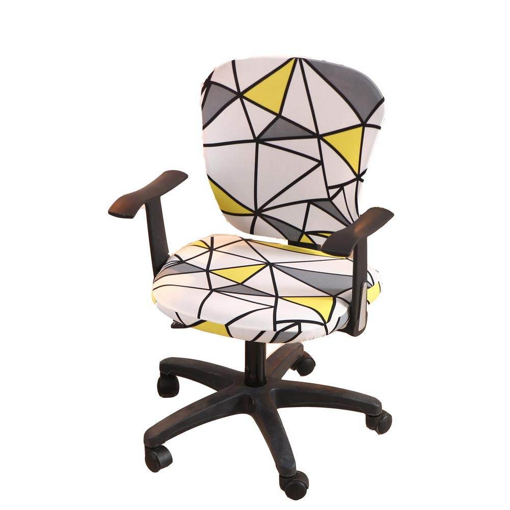 wonderfulwu Office Computer Chair Cover, Split Stretch Spandex Chair Cover Rotate Chair Protective Covers