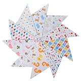 Labebe Baby Bandanna Bibs Drool/Bury Bibs for Boys 10-Pack Multicolor, 100% Cotton, Newborn Baby Shower Gift for Teething and Drooling, Soft and Absorbent, Machine Washable and Stain Proof - Boys