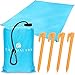 Sandless Beach Mat, Ground Blanket for the Park, Folds to Pocket Size: Take It Anywhere! Anti-Sand Waterproof Parachute Sheet for Concerts, Picnics and Festivals. Ultra Lightweight Tarp (Light Blue)