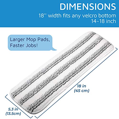 18 Inch Microfiber Wet Dry Mop Pads for Bona Mop Replacement Head