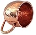 Whalehead Moscow Mule Copper Mugs - 100% Pure, Heavy Gauge, Solid Copper Mugs (1/2 lbs each) - Handcrafted, Stylish & Authentic Copper Moscow Mule Mugs with Hammered Finish - Set of 2, 16 Oz Volume