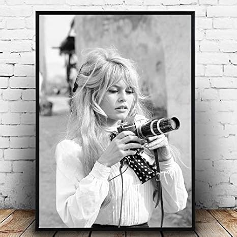 Amazon Co Jp モダン キャンバス塗装 ブリジットバルドーフランスのファッションポスターアートプリント白黒モデル写真ヴィンテージ画像アート壁家の装飾 50 75cm Diy 工具 ガーデン