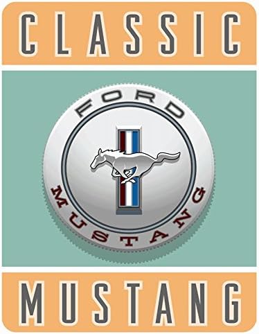 Ford Classic Mustang Tin Sign 13 x 16in