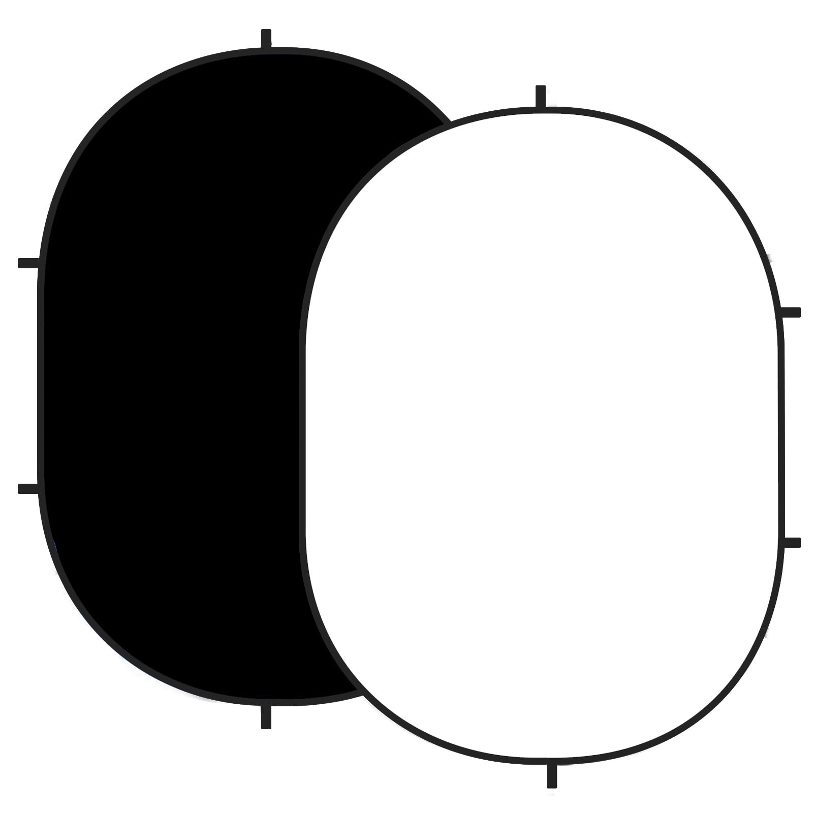 Photo 1 of ***(BACK DROP IS BLUE/ STOCK PHOTO FOR REFERENCE ONLY)***Kate 5x6.5ft(1.5x2m) Collapsible Backdrop White Black Twist Flex Folding Pop up Backgrounds for Photoshoot, Headshots Photo, Video Calls