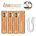 AAA Batteries,USB Rechargeable AAA Batteries 450mAh with USB Ports - High-Capacity Batteries Long-Lasting Power Recyclable Recharge Battery by USB Cable-（4 Count）