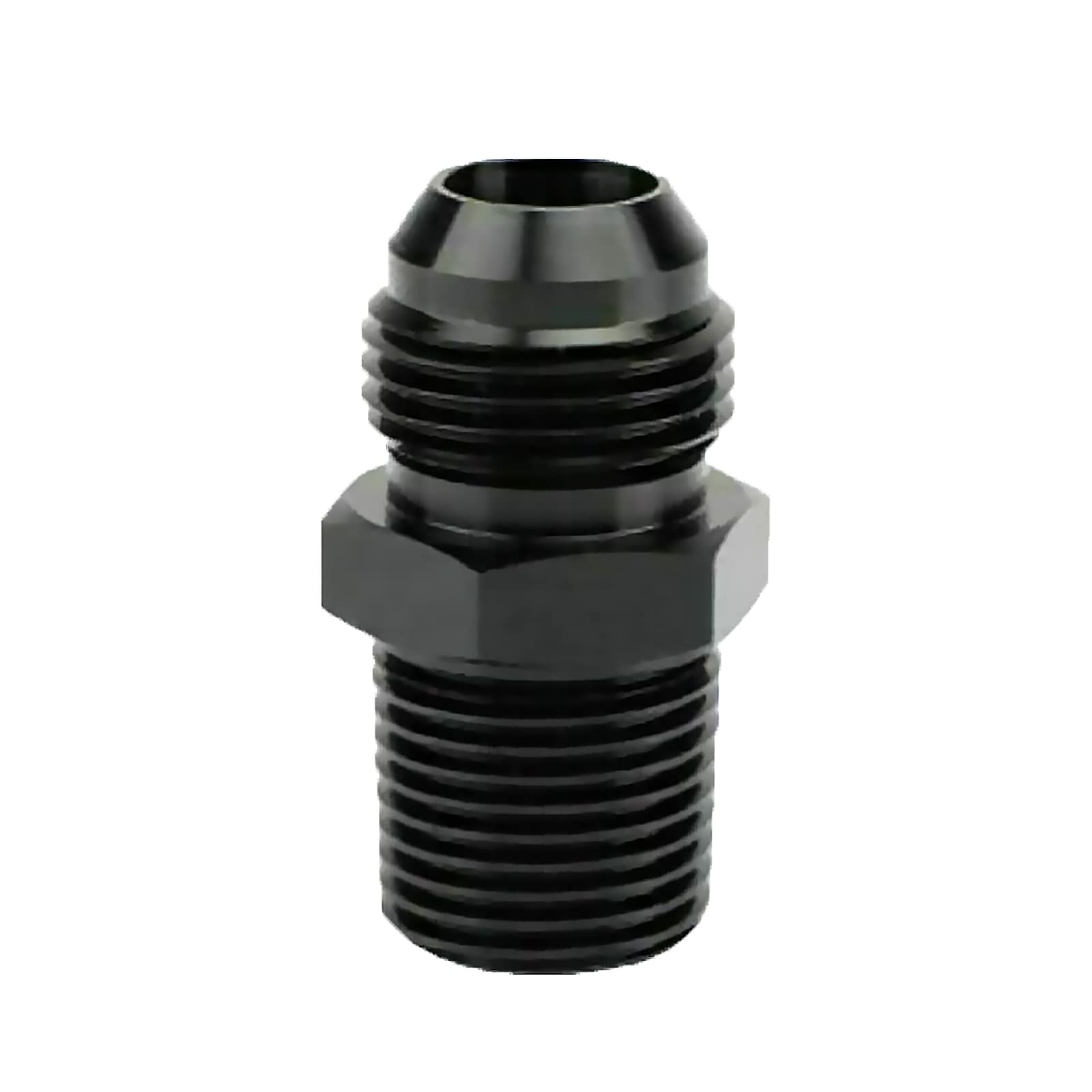Photo 1 of BLACKHORSE-RACING 10AN to 1/2 NPT Male Hose Fitting Adapter, Universal Aluminum Flare Male 10AN to 1/2'' NPT Union Fuel Oil Line Pipe Connector Black Anodized
