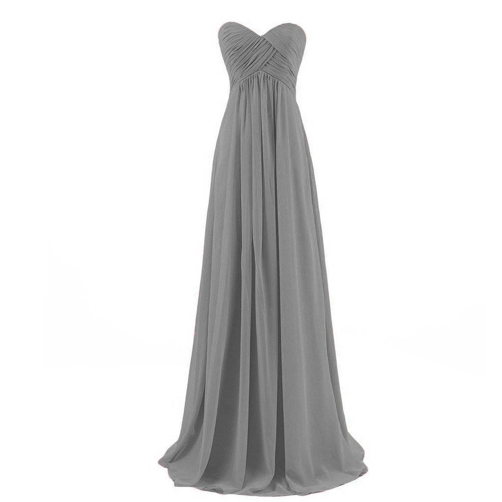 Lemai-Sweetheart-Pleats-Long-A-Line-Corset-Formal-Women-Prom-Bridesmaid-Dresses-Grey-US4