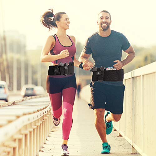 EVISTR Belly Band Gun Holster for Concealed Carry 2 Pocket Waistband Holster for Men and Women, Compatible with Gun Smith, Glock 19, 17, 42, 43, Ruger LCP, and Similar Sized Guns (50Inch, Right)