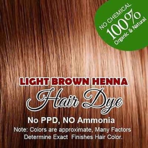 Henna Hair Color Light Brown: 100% Organic and Chemical Free Henna for Hair Color Hair Care 60 g.