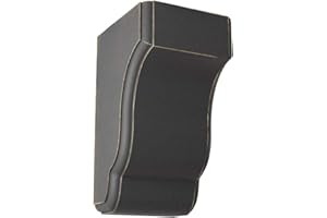 3 1/2"W x 4"D x 6 1/2"H Capistrano Mission Wood Vintage Decor Corbel, Black