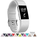 GEAK Replacement Bands for Fitbit Charge 2, Fitbit Charge2 Wristbands,Large,White