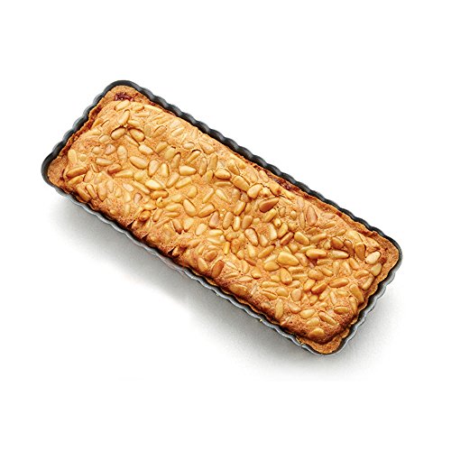 Lautechco 14-inch Non-Stick Quiche Pan (Rectangle) With Removable Bottom