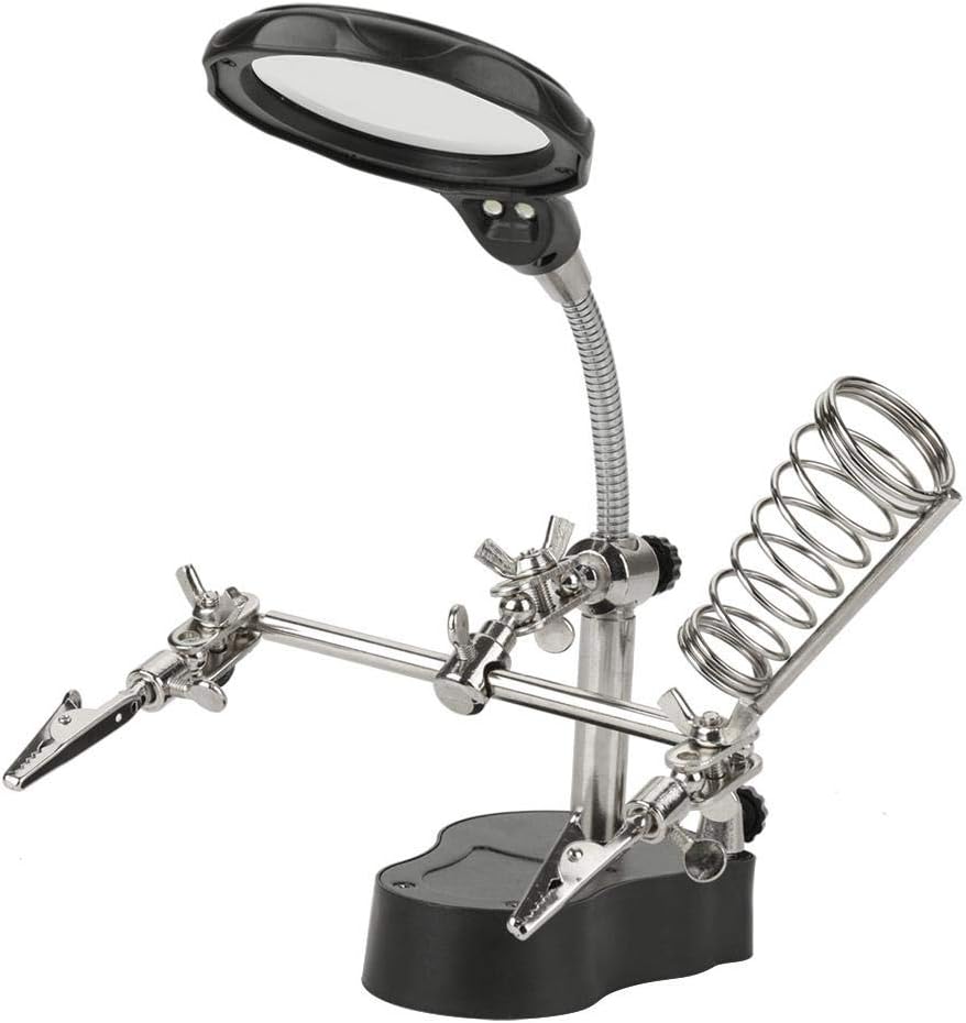 Magnifying Glass Lamp, LED Magnifier Light Adjustable Clip