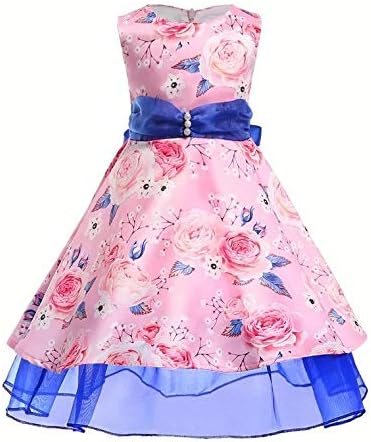 Children girls floral princess dress kids girls bowknot prom party evening  gowns children clothes babys night gowns for birthday 3-4 years price in  UAE | Amazon UAE | kanbkam