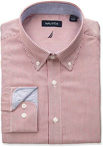 Nautica Mens Classic Performance Striped Button Down Collar Dress Shirt |  Desertcart Seychelles