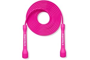 SwissSkip Speed Jump Rope by Dayan Kolev, 5mm PVC Skipping Rope, Great for Beginners and Advanced Athlets, Designed for Fitness, Cardio, Boxing & CrossFit, Adjustable length with Unbreakable Handles