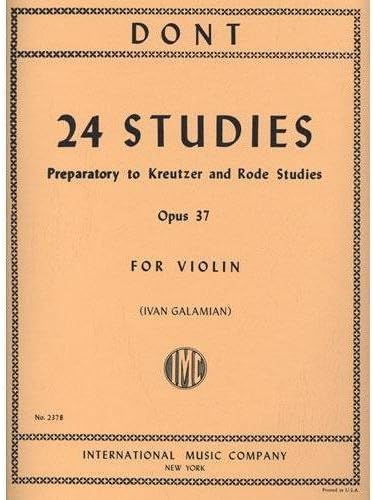 Dont Jakob 24 Studies Op. 37 Preparatory to Kreutzer Rode Studies Violin solo Ivan Galamian
