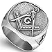 Stainless Steel Vintage Signet Masonic Ring (14)