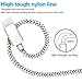 WUXIAN USB Type C Cable Nylon Braided USB C Cable Fast Charging Long Cord for Samsung Galaxy Note 8 S8,Google Pixel and other 5-PACK [3/3/6/6/10ft](Grey)