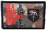 Be A Man Among Men FN Fal Soldier of Fortune Morale Patch. Perfect for your Tactical Military Army Gear, Backpack, Operator Baseball Cap, Plate Carrier or Vest. 2x3