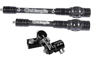 Archery Bow Stabilizer Kit Carbon Fiber Stabilizer Dampen Weight Single Side V-bar Quick Disconnect for Compound Bow