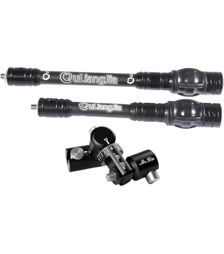 AMEYXGS Archery Quick Disconnect - Matte Black 0/5/8/10 Degree Stabilizer Adapter