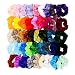 Chloven 45 Pcs Hair Scrunchies Velvet Elastics Hair Bands Scrunchy Hair Tie Ropes Scrunchie for Women Girls Hair Accessories- 45 Assorted Colors Scrunchies