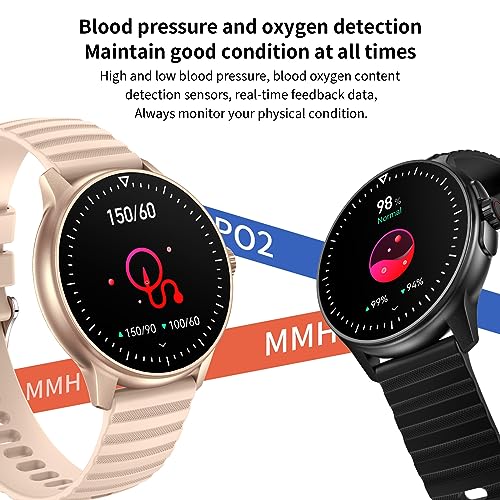 Smart Watch for Men Women with Bluetooth Call, HD Fitness Activity Tracker with 111 Sport Modes,Voice Assistant IP67 Waterproof Smartwatch with Blood Pressure Sleep Monitor for Android and iPhone