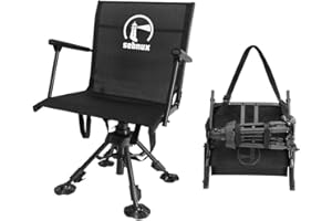 Sebnux 360 Degree Swivel Hunting Blind Chair Adjustable Silent 400 lbs Capacity Hunting Chair for Deer Dove Hunting