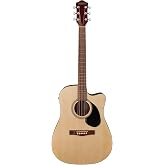 Gretsch Prelude D100CE Dreadnought Cutaway Acoustic/Electric Guitar, Beginner Guitar, Natural