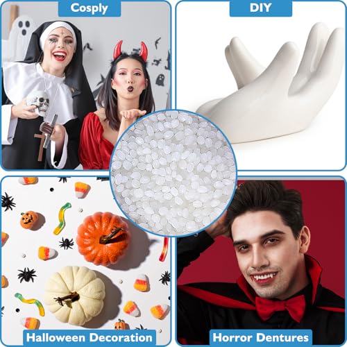 Moldable False Teeth - Veneers Teeth for Women & Men, Silicone Dentures Set for Both Upper and Lower, Temporary Dentures DIY at Home Within Minutes Fix Your Smile-001