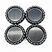 IGOGO 200 PCS Black Bottle Caps Decorative Bottle Cap for Hair Bows DIY Pendants or Craft Scrapbooks