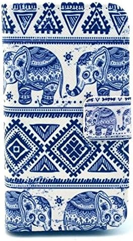Noarks iPhone 5 Case - Wallet Leather Case Cover with Credit Card Slots For Apple iPhone 5 5S (Elephant)