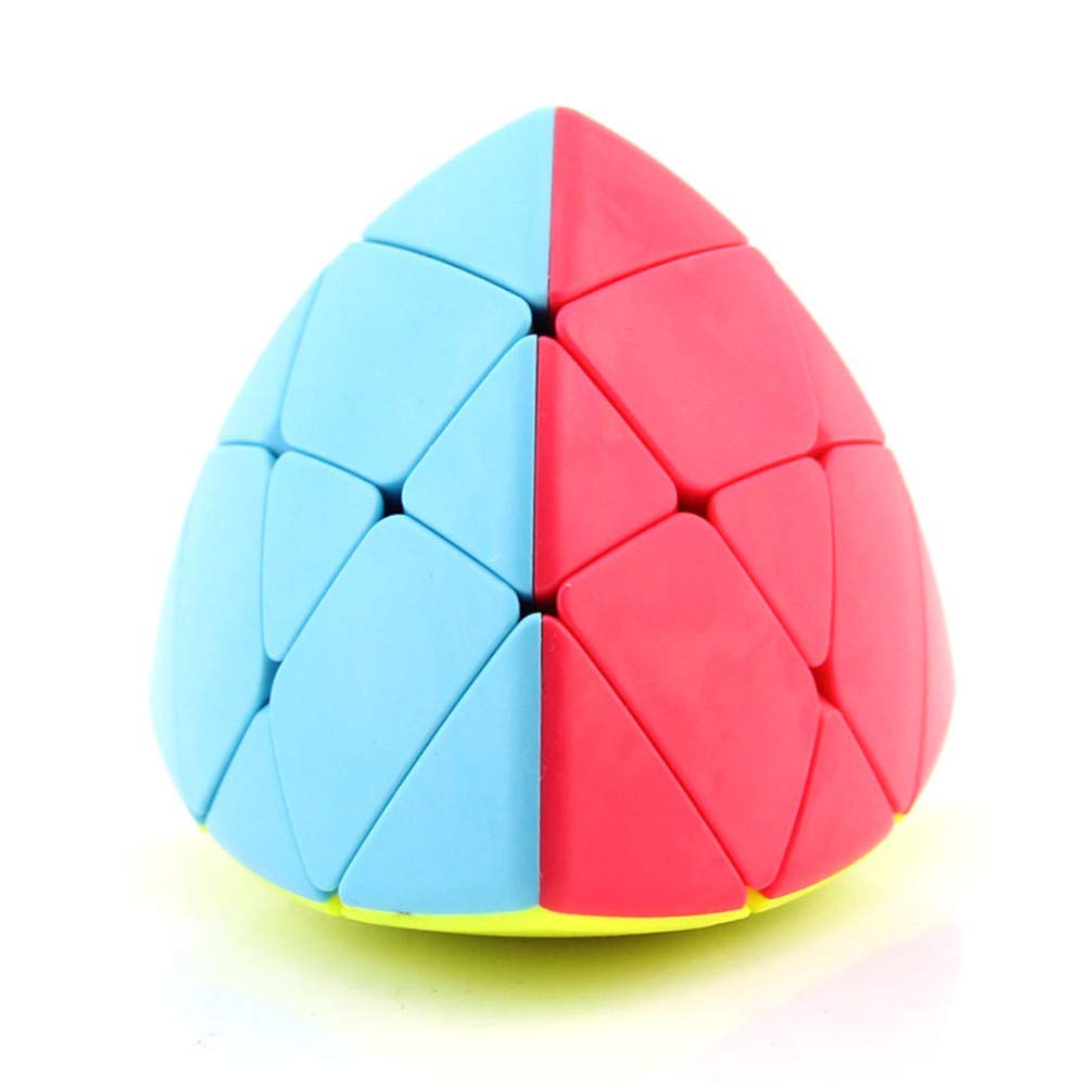 Oostifun MO FANG GE Megamorphix 3x3 Stickerless Cube MoFangGe Gigamorphix 3x3 Four-axis Tetrahedron Rice dumpling Puzzle (3x3)