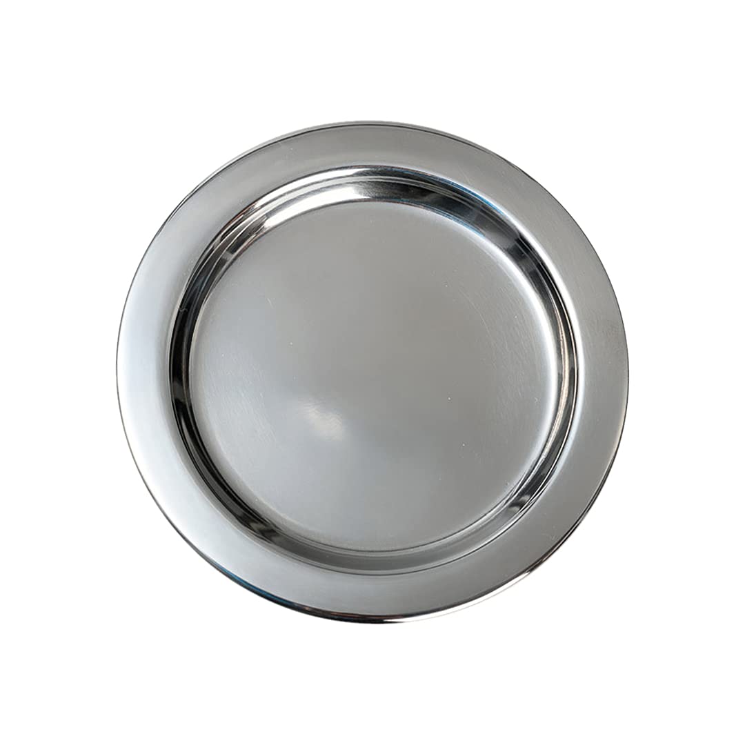 NKlaus plate stainless steel polished ? 11cm candle holder candle plate coaster table decoration 10846