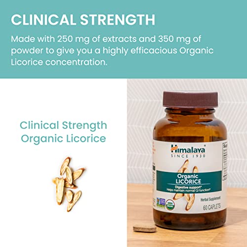 Himalaya Organic Licorice for Digestion, Gas, Nausea & Heartburn Relief