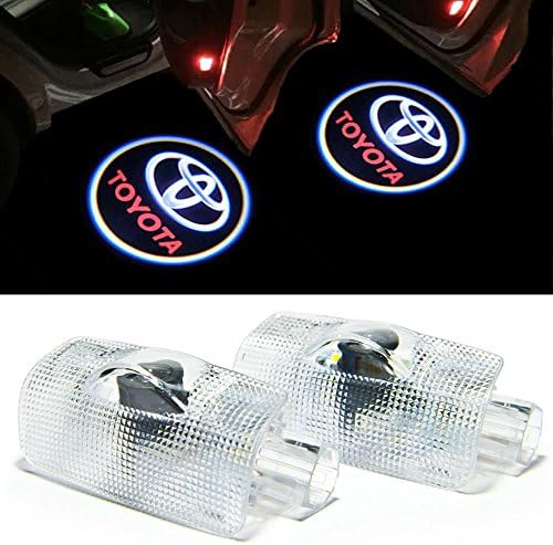 Car Door Projector LED Light HD Shadow Lights for Toyota Avalon Avanza Camry Corolla Crown Highlander Land Cruiser Prius Previa Sequoia Sienna Reiz Prado Tundra Easy Installation (Toyota 1)
