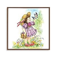 Framed Canvas Wall Art Cartoon Pattern Canvas Prints Home Artwork Decoration for Children's Room,Bedroom - 16x16 inches