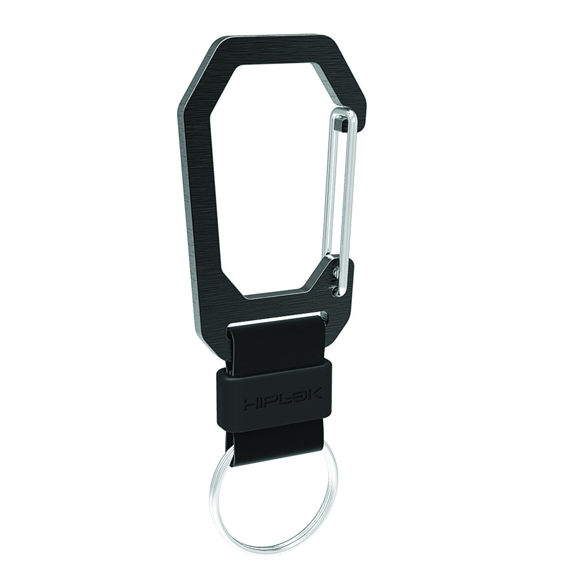 Hiplok Aluminium Carabiner Clip Bicycle Lock with Key Ring - Black, One Size