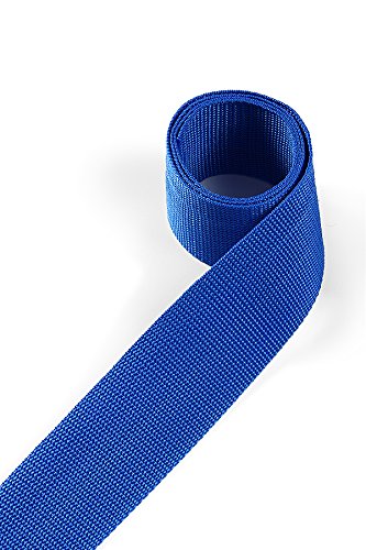 1buy3 Webbing made of polypropylene 50 mm wide, 4 metres long, Colour: 16 - Traffic blue | also 20mm, 25mm, 30mm or 40mm wide | in 4 metres or 12 metres | 30 colours