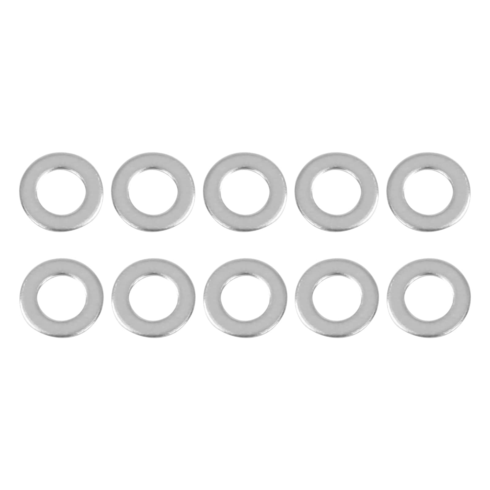 DTGN 4mmx8mmx0.8mm(IDxODxT) 304 Stainless Steel Flat Washers - 100Pack - Good for Industrial Machinery - Flat Ring Gaskets - Silver Tone — image 1