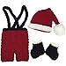 Jastore Infant Newborn Costume Photography Prop Santa Claus Crochet Knitted (Style 8)