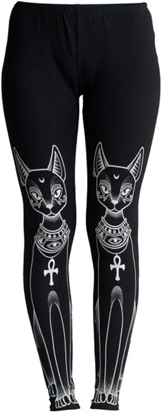 Killstar Bast Cat Leggings Leggins Katze Occult Gothic Schwarz Amazon