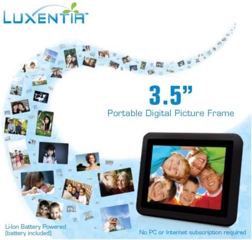 Luxentia 3.5" Digital Photo Viewer &amp; Frame in Black